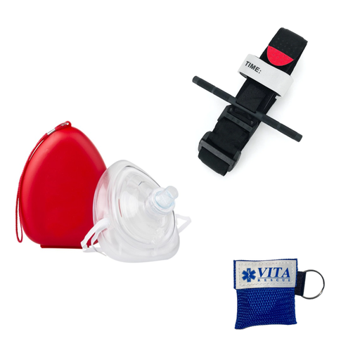 Kit02 - RCP pocket + Torniquete + Llavero Mascarilla